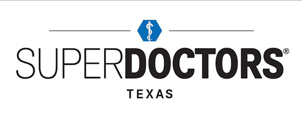 Super Doctors Texas logo beneath a medical caduceus logo.